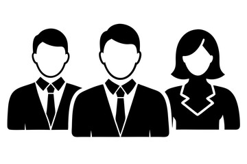 Diverse business team silhouette