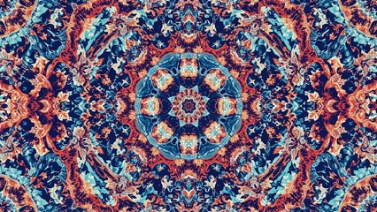 Modern abstract design featuring kaleidoscopic patterns ideal for vintage wallpaper