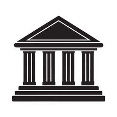 Flat Bank Building Vector