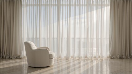 Stylish lounge interior with a comfy armchair