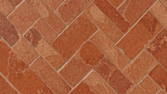 Herringbone layout featuring colorful tiles