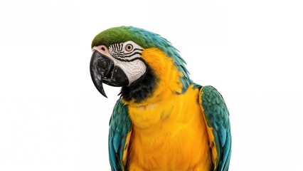 Naklejka premium Single Macaw Parrot Displayed Alone
