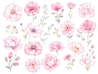 Romantic pink rose floral seamless pattern for vintage decorative design
