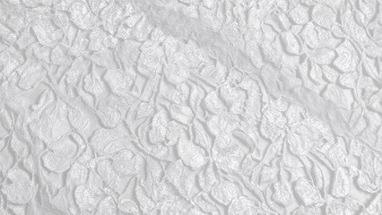 Elegant floral lace design set against a white surface