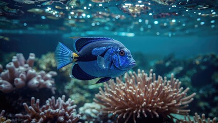 Picture of a fish moving through water
