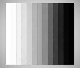 Gradient color palette showcasing shades of gray, perfect for design projects, websites, and branding, evoking a modern, minimalist aesthetic