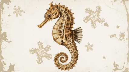 Adult Male Seahorse Featuring Expanded