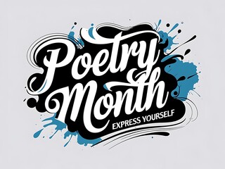 Bold, stylized lettering for Poetry Month.