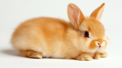 Fototapeta premium Cute, fluffy orange bunny