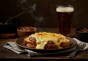 Rustic Welsh Rarebit with Dark Beer, A Savory and Comforting Delight