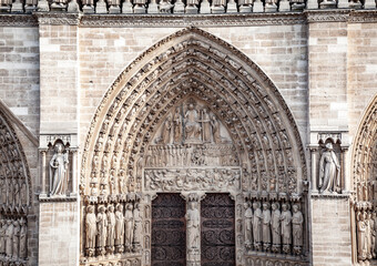 Notre-Dame cathedral, exteriors, Paris, France