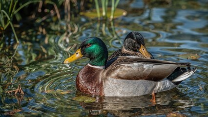 Pair of Mallard Ducks