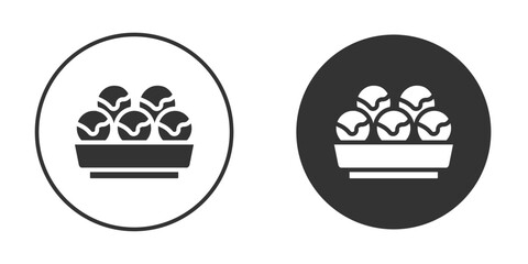 Takoyaki icon clipart vector designs for graphic projects
