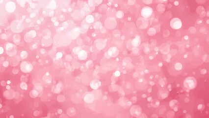 Glamorous pink abstract background adorned with gentle glowing circles for Valentineâ€™s Day concepts