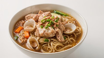 Hearty Broth with Noodles and Fresh Clams