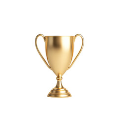 Golden trophy on black background