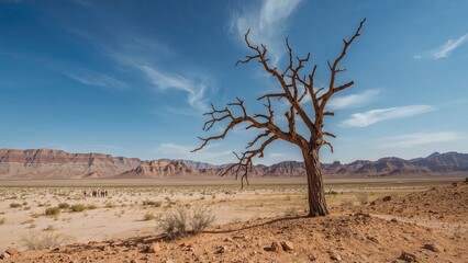 Barren peaks dominating the northern African terrain