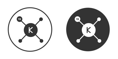 Potassium icon clipart vector designs for graphic projects