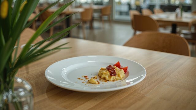 Food scraps left on the plate