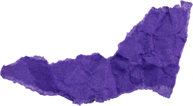 old crumpled paper scrap on white background , isolated PNG