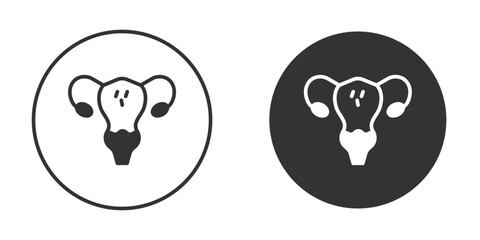 Pelvic inflammatory disease icon clipart vector designs for graphic projects