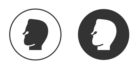 Nasal swab icon clipart vector designs for graphic projects