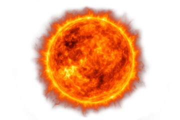 Realistic sun in the darkness of space,example of fusion reaction,Fireball Backgrounds Web graphics