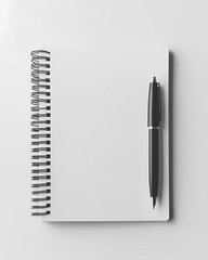 Book and pen on the table