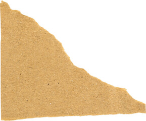 Torn brown paper corner triangle PNG