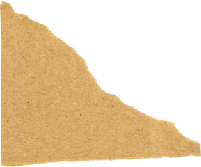 Torn brown paper corner triangle PNG