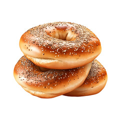 Realistic Beautiful Bread Isolated on White Background