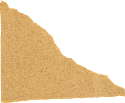 Torn brown paper corner triangle PNG