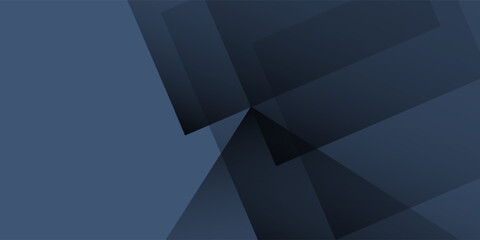 Modern black blue abstract background. Minimal. Color gradient. Dark. Web banner. Geometric shape. 3d effect. Lines stripes triangles.