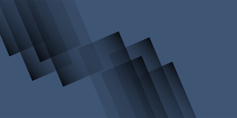 Modern black blue abstract background. Minimal. Color gradient. Dark. Web banner. Geometric shape. 3d effect. Lines stripes triangles.