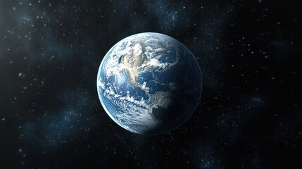 Fototapeta premium Earth in space, detailed view