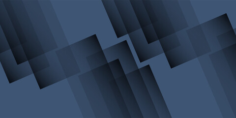 Modern black blue abstract background. Minimal. Color gradient. Dark. Web banner. Geometric shape. 3d effect. Lines stripes triangles.