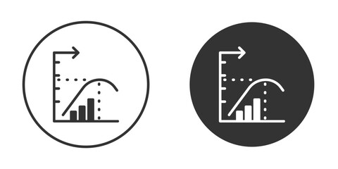 Diminishing returns icon clipart vector designs for graphic projects