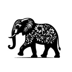 Silhouette Elephant Vector – Bold Wildlife Animal Graphic Design