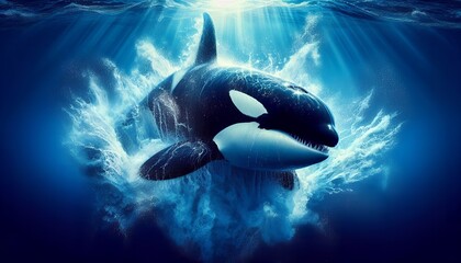 shark in the water