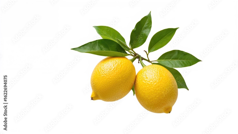 Poster fruiting lemon limb displayed on a simple backdrop