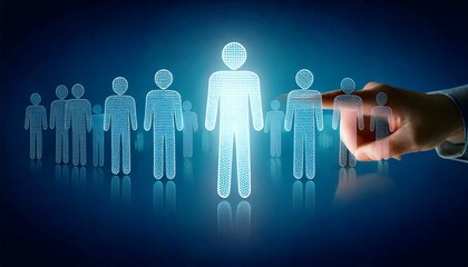 social network concept with people