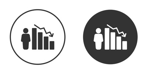 Obraz premium Attrition icon clipart vector designs for graphic projects