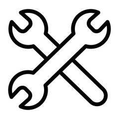 
Illustration showing black icons of building materials and everything related to construction on a white background