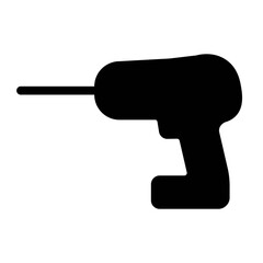 
Illustration showing black icons of building materials and everything related to construction on a white background