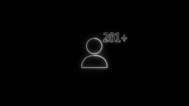 400 Plus Followers Icon Animation for Social Media Growth