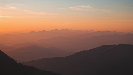 Fototapeta premium Breathtaking Morning Glow Over the Hills