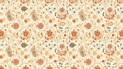 Continuous paisley pattern for digital textile printing