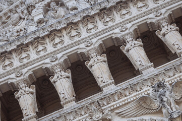 Notre-Dame de Fourviere Basilica in Lyon city, France