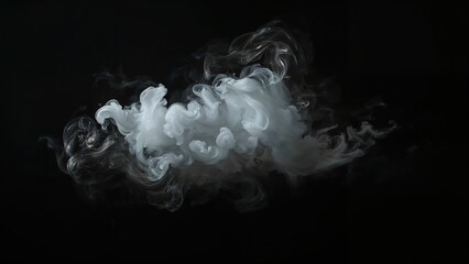 Single white cloud on a dark textured background