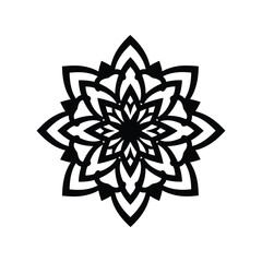 Simple mandala flower ornament, decorative and spiritual design